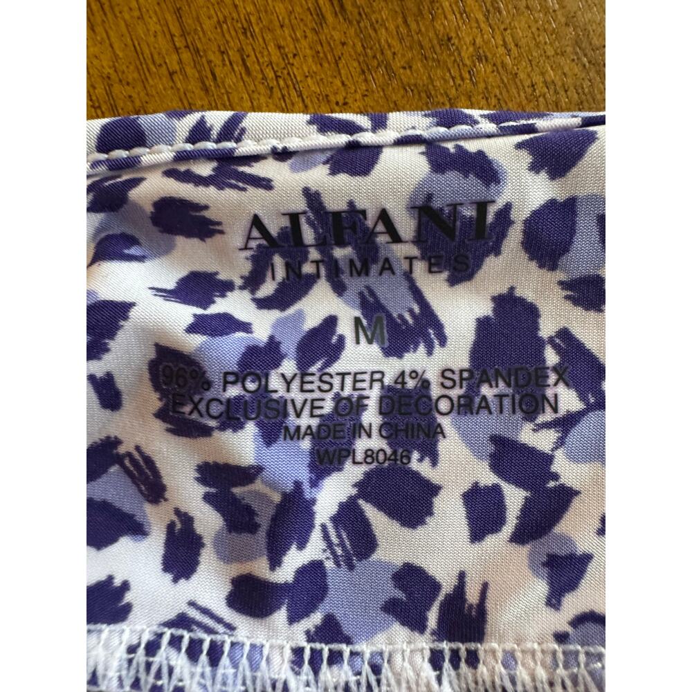 Alfani Intimates Purple Animal Print Twist Front Chemise Dress Size M - Picture 5 of 11